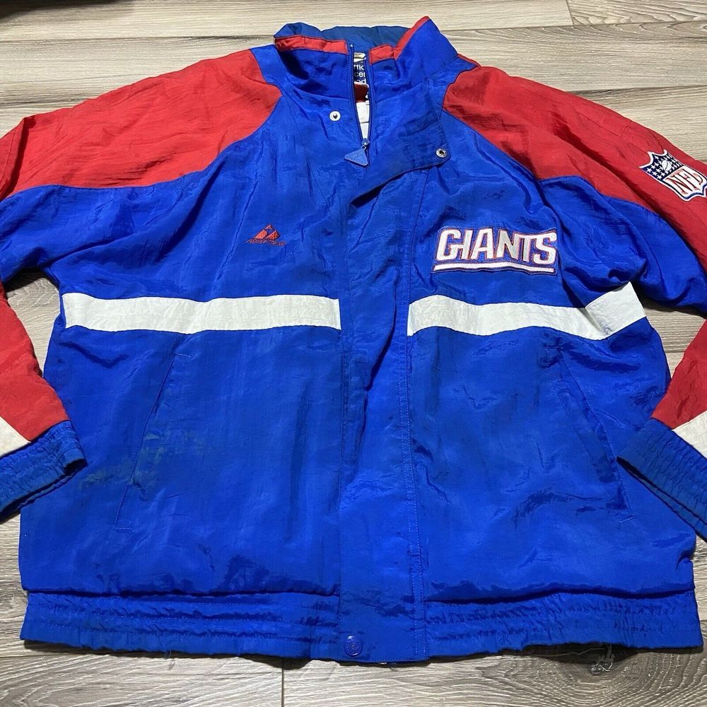VTG New York Giants Football Windbreaker‎ Size L Sports Jacket Apex One NFL